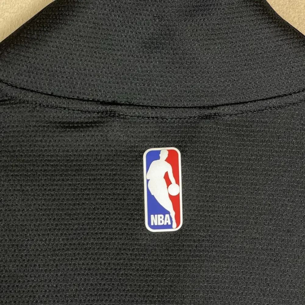 Nike NBA Jacket Mens LT‎ Black Full Zip Utah Jazz Embroidered Logo Dri Fit